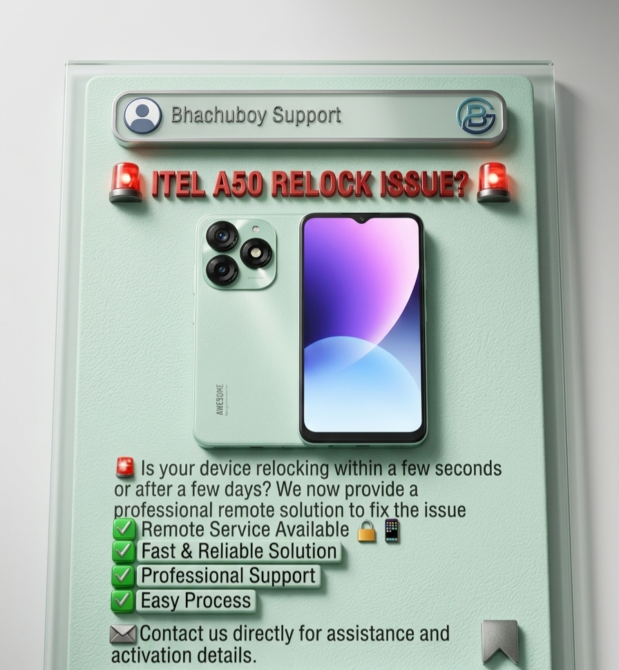 ITEL A50 RELOCK SOLUTION